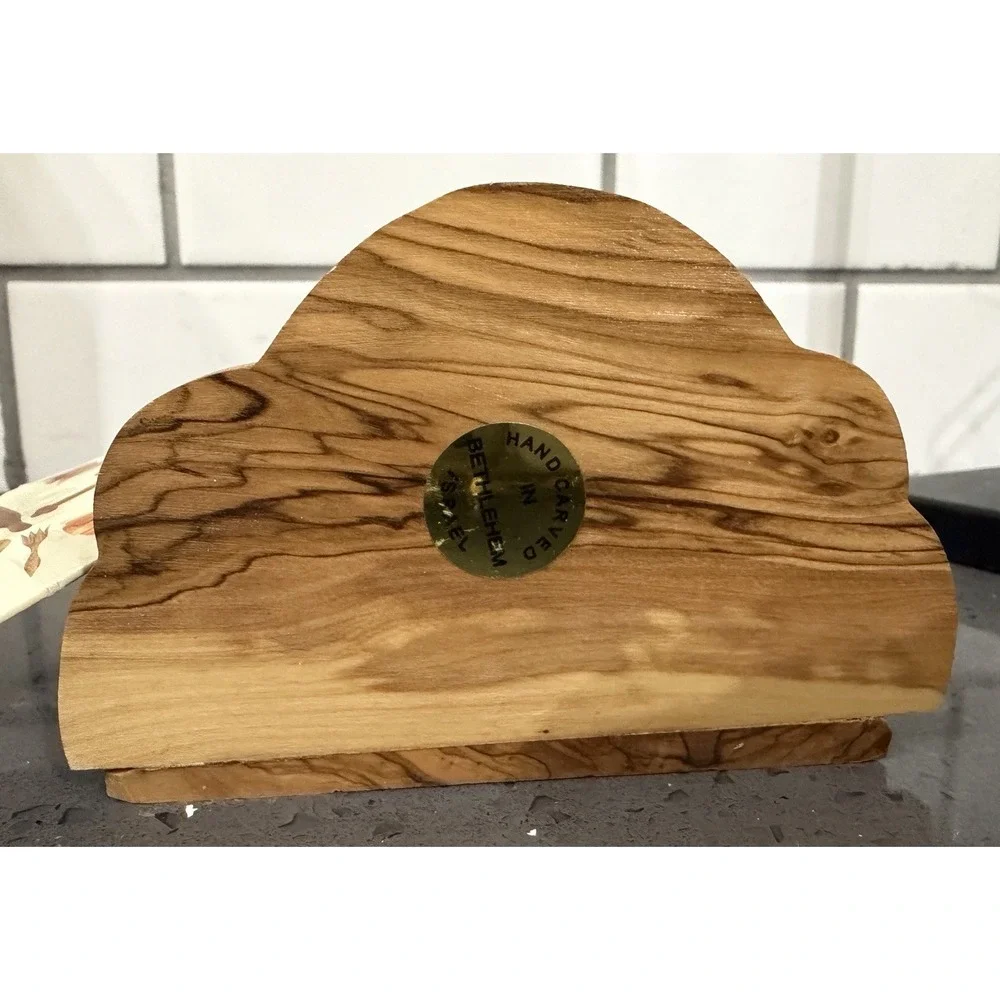Olive Wood Nativity Scene Holy Land Hand Carved Bethlehem Star Carving